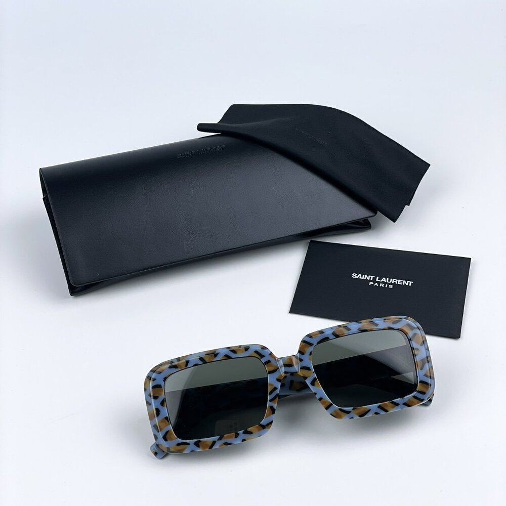 SALE! NEW Saint Laurent SL534 SUNRISE 008 Violet  Rectangle Unisex Sunglasses - Picture 12 of 12